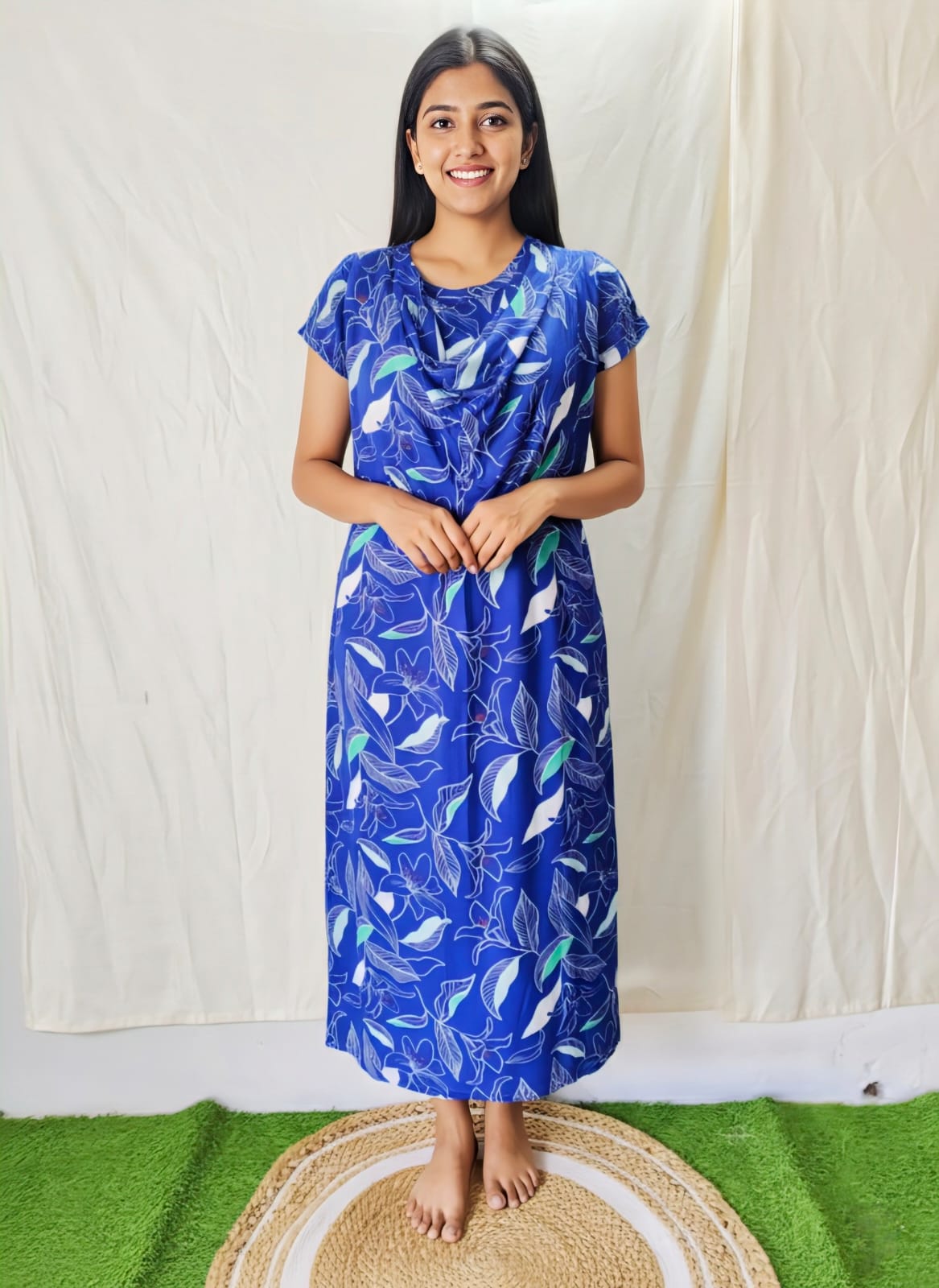 Shwal Type Feeding Frock (Inner Double Side Zip)
